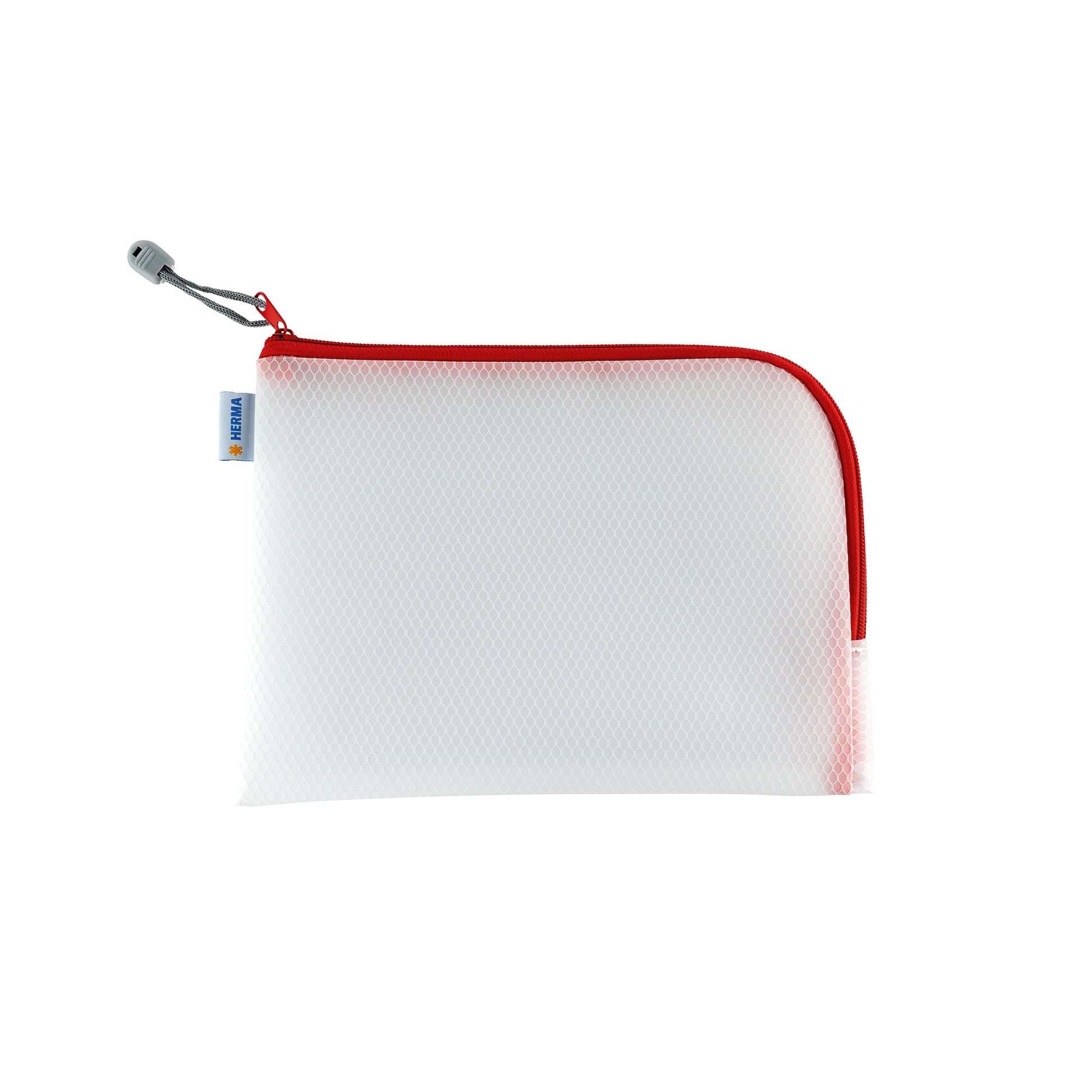 HERMA Reissverschlusstasche Etui – Rot – Kunststoff – 26,0 × 20,0 × 0,7 cm