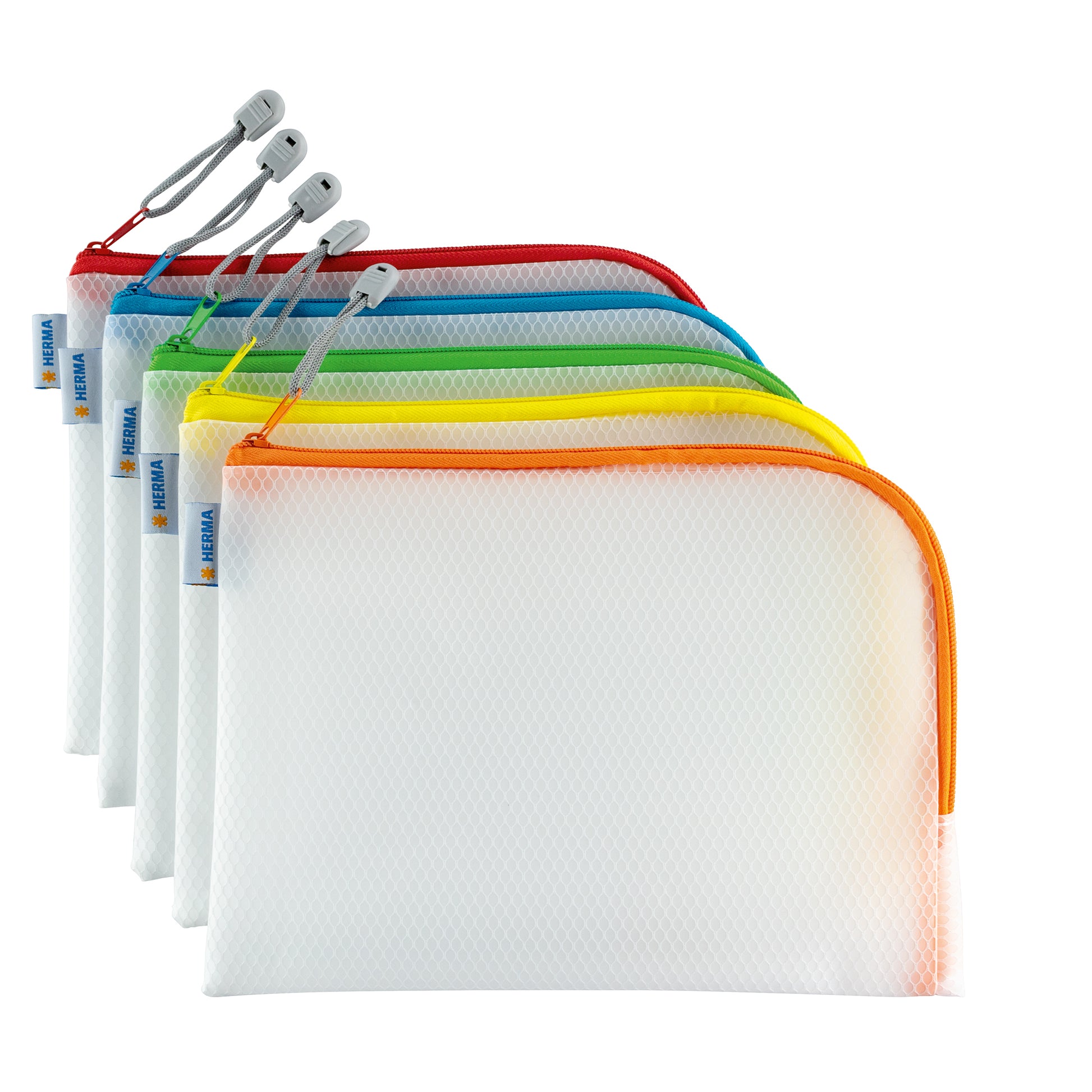 HERMA Reissverschlusstasche Etui – Rot – Kunststoff – 26,0 × 20,0 × 0,7 cm