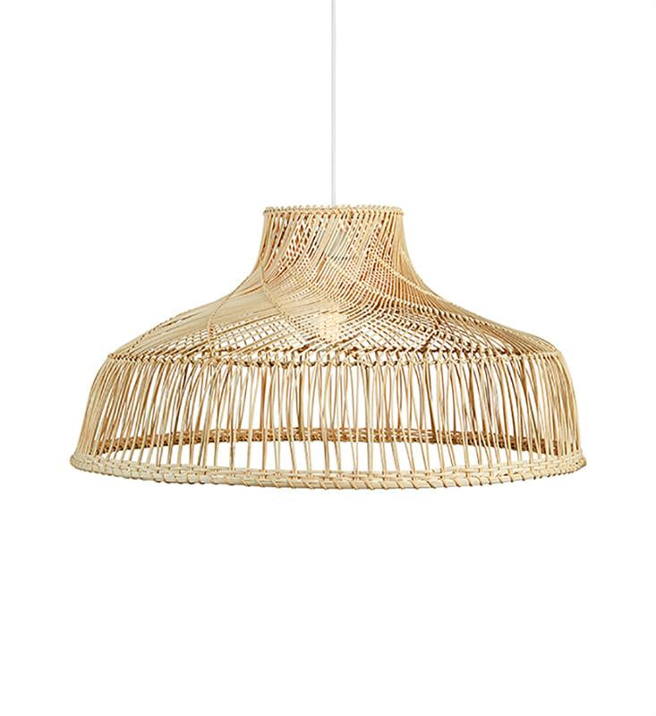 Markslöjd Pendelleuchte Bali – Ø 72 × 36,5 cm, 60 W, dimmbar, beige, exkl. E27, Rattan