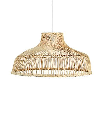 Markslöjd Pendelleuchte Bali – Ø 72 × 36,5 cm, 60 W, dimmbar, beige, exkl. E27, Rattan