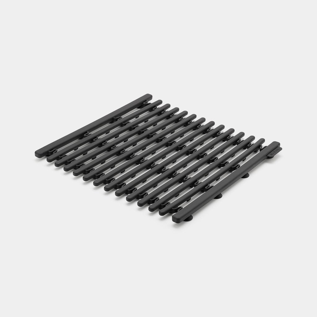 Brabantia Abtropfmatte 30 × 30 × 1,5 cm, Silikon, Dunkelgrau, spülmaschinenfest