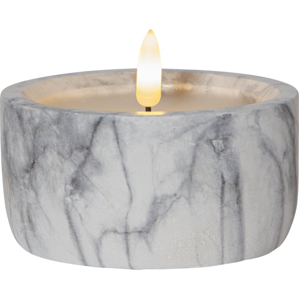 Star Trading Dekolicht – Ø 10 × 7,5 cm, 0,03 W, Warmweiss, Grau, Timer, Flackernd