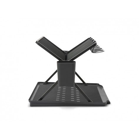 Brabantia Abtropfgestell 51 × 42 × 33 cm, Aluminium, mit Tellerhalterung, schwarz