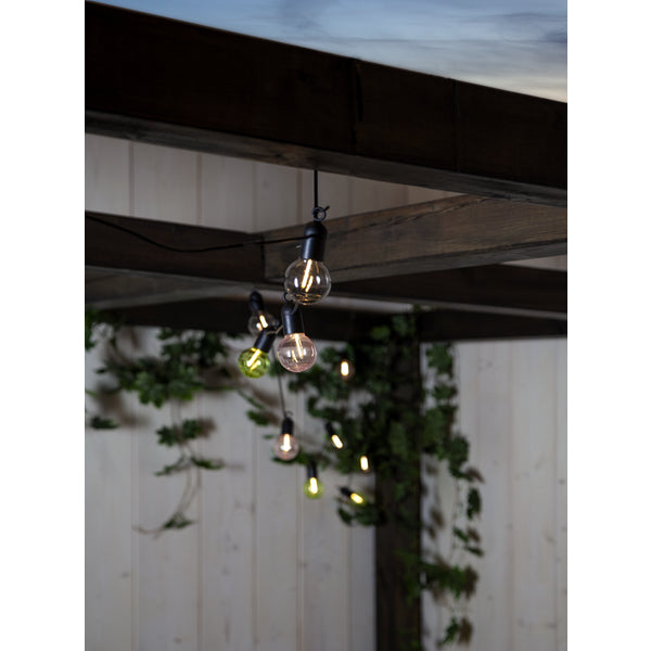 Star Trading Lichterkette – 0,6 W – Warmweiss – IP44 – Batteriebetrieb – Timer 6/18 h – Mehrfarbig – Kunststoff