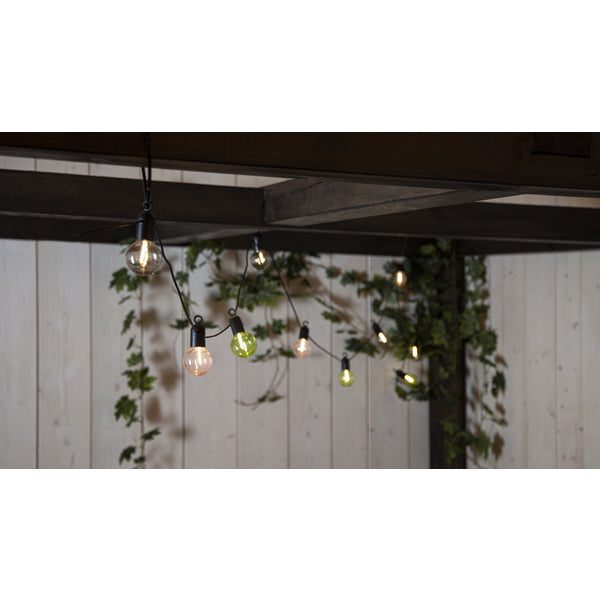 Star Trading Lichterkette – 0,6 W – Warmweiss – IP44 – Batteriebetrieb – Timer 6/18 h – Mehrfarbig – Kunststoff