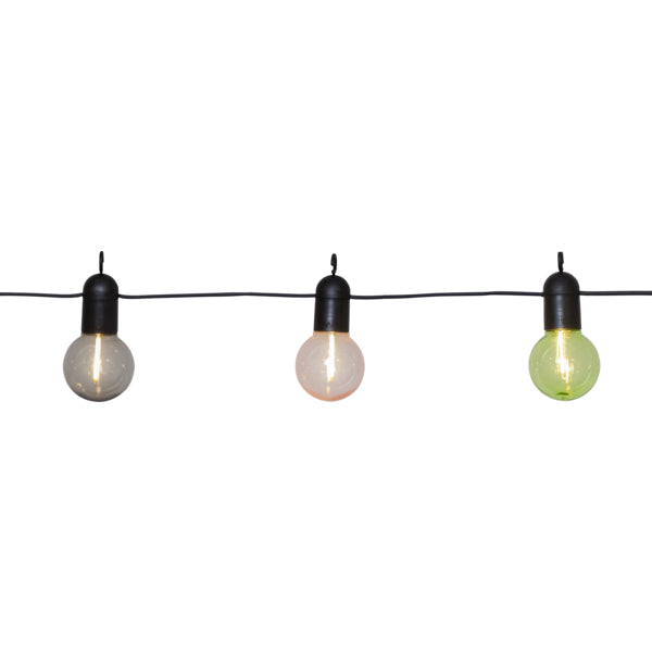 Star Trading Lichterkette – 0,6 W – Warmweiss – IP44 – Batteriebetrieb – Timer 6/18 h – Mehrfarbig – Kunststoff