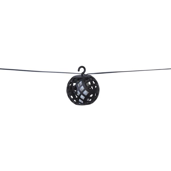 Star Trading Lichterkette Flame – 2,1 m – 0,06 W – Warmweiss – IP44 – Solarbetrieb – Schwarz, Kunststoff