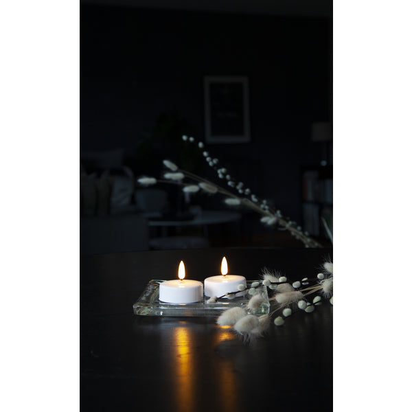 Star Trading LED-Teelicht Flamme – 2er Pack, Ø 5,8 × 5,5 cm, 0,03 W, Warmweiss, Timer