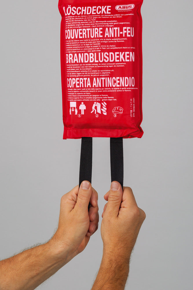 Abus Löschdecke – 100 × 100 cm, DIN EN 1869:2001, Fiberglas