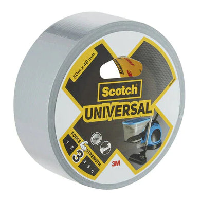 3M Scotch Universal Gewebeband/Gaffa – 48 mm × 50 m, silber, 1 Stück