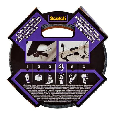 3M Extremium Gewebeband/Gaffa – 48 mm × 18,2 m, schwarz, synthetischer Gummi, extra stark, von Hand abreißbar