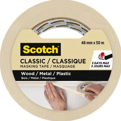 3M Malerband Classic, beige – 48 mm × 50 m, innen, rückstandsfrei bis 3 Tage