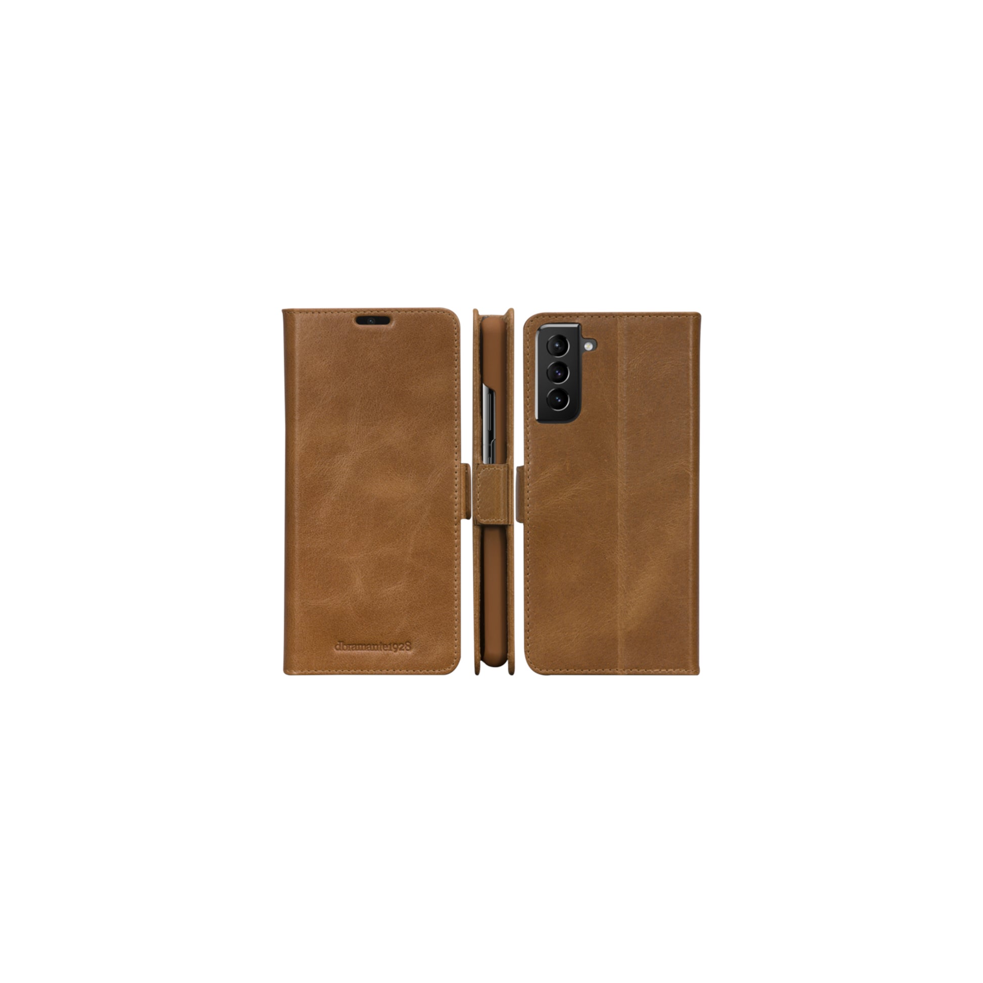 dbramante1928 Copenhagen Slim Wallethülle – für Samsung Galaxy S21, Leder, Braun, Magnetverschluss