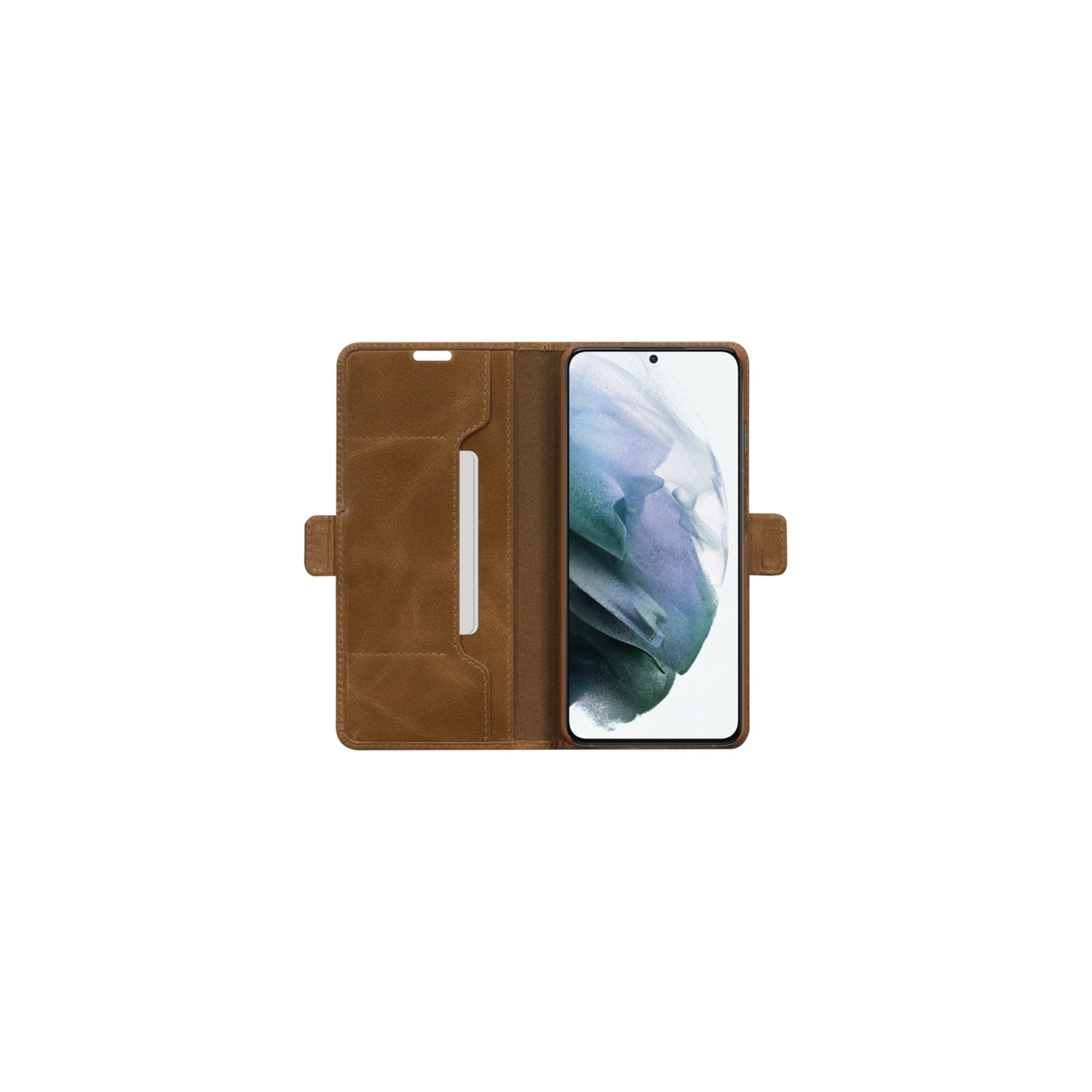 dbramante1928 Copenhagen Slim Wallethülle – für Samsung Galaxy S21, Leder, Braun, Magnetverschluss
