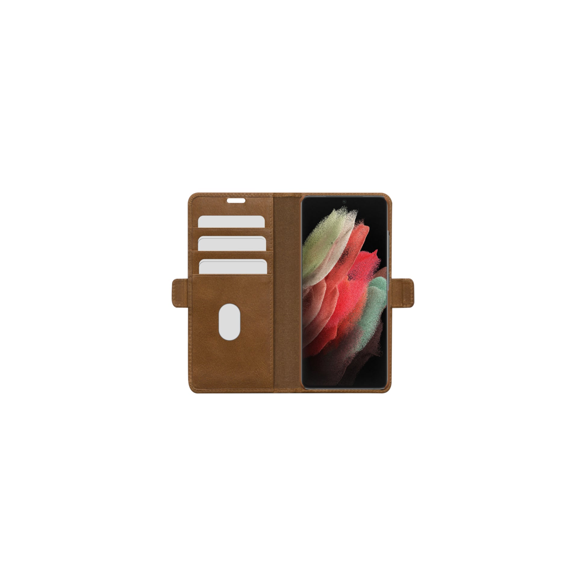 dbramante1928 Lynge Wallethülle – für Samsung Galaxy S21 Ultra, 3 Kartenfächer, Leder, Braun