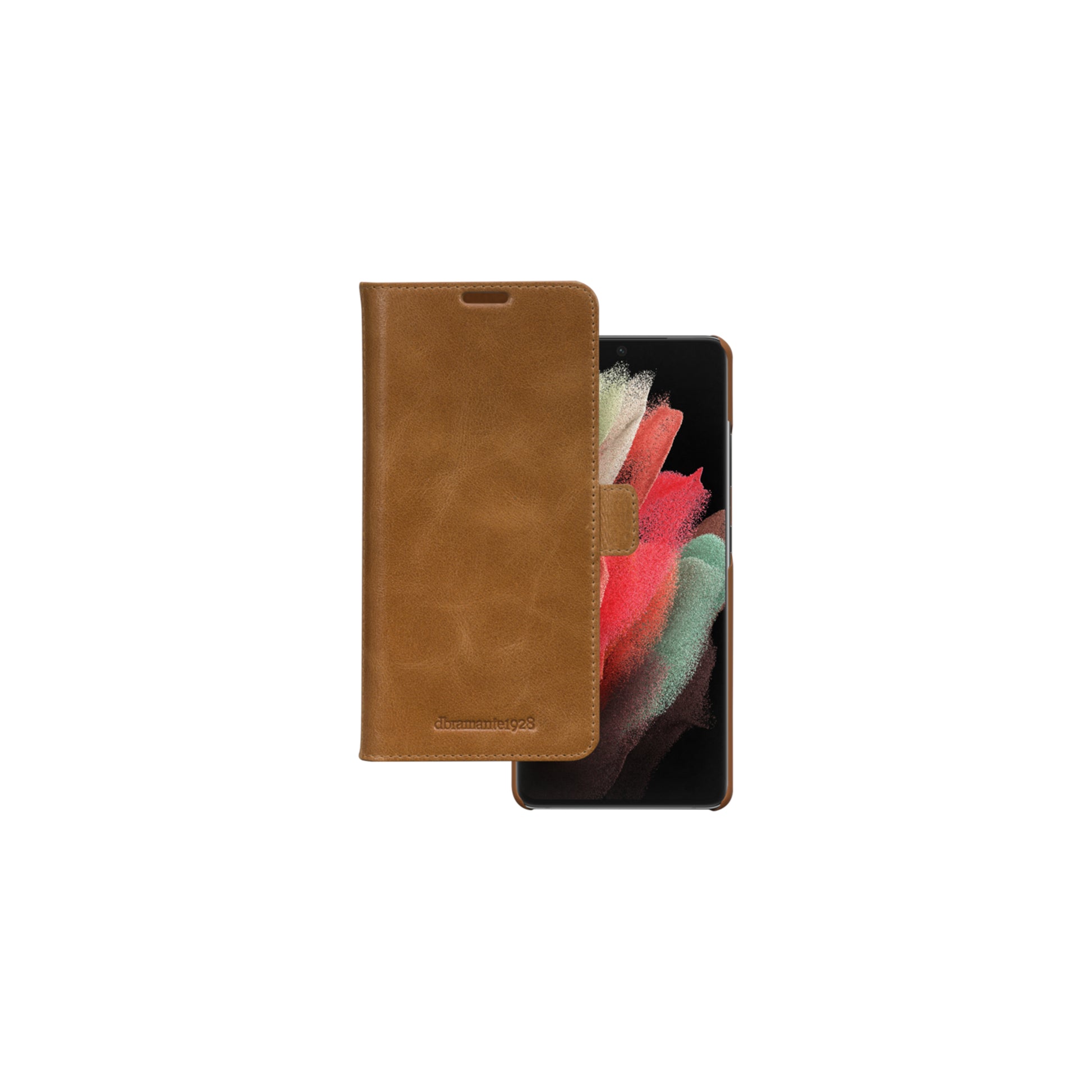 dbramante1928 Lynge Wallethülle – für Samsung Galaxy S21 Ultra, 3 Kartenfächer, Leder, Braun