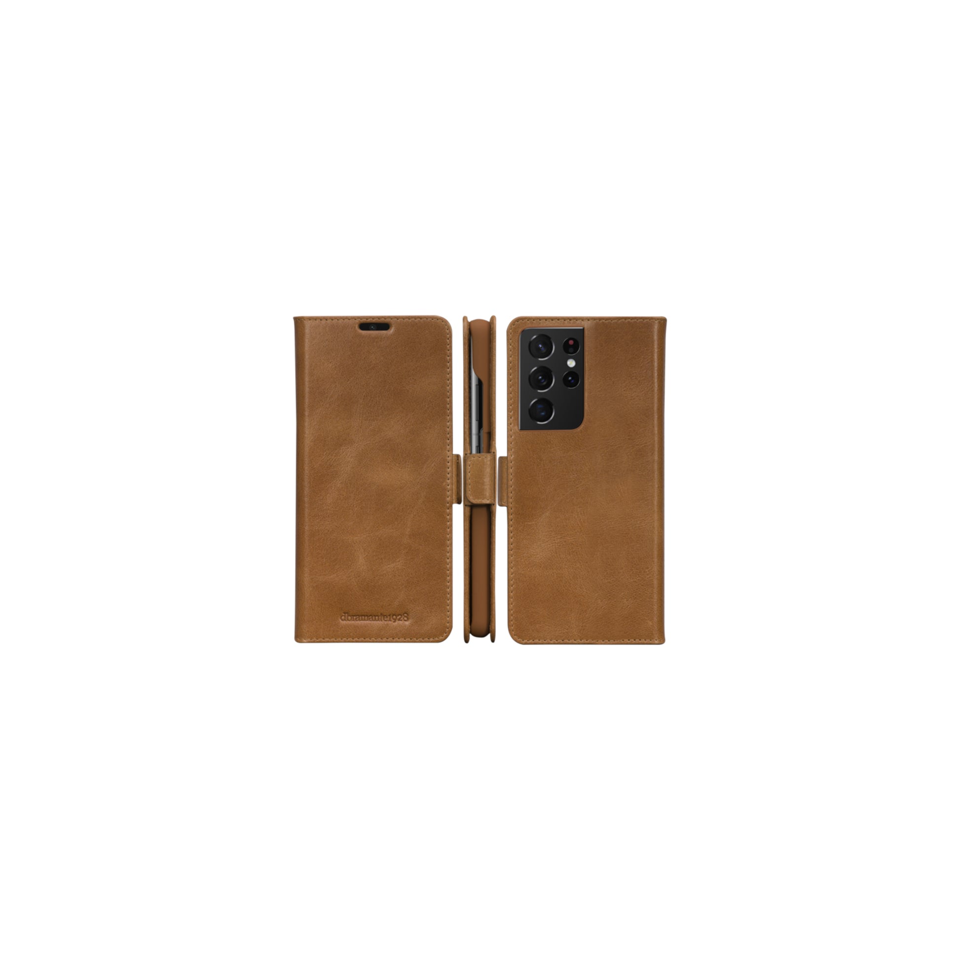 dbramante1928 Lynge Wallethülle – für Samsung Galaxy S21 Ultra, 3 Kartenfächer, Leder, Braun