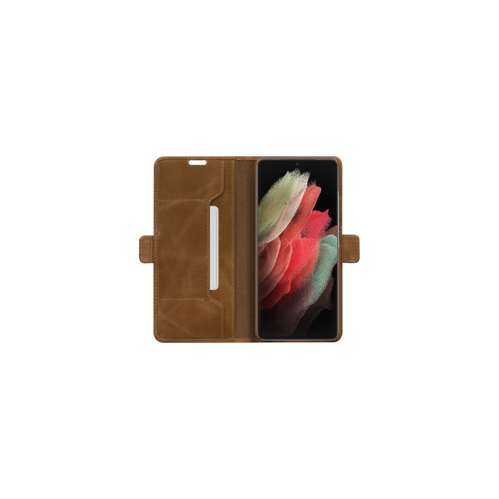 dbramante1928 Copenhagen Slim – Wallethülle – für Samsung Galaxy S21 Ultra, 1 Kartenfach, Leder, Braun