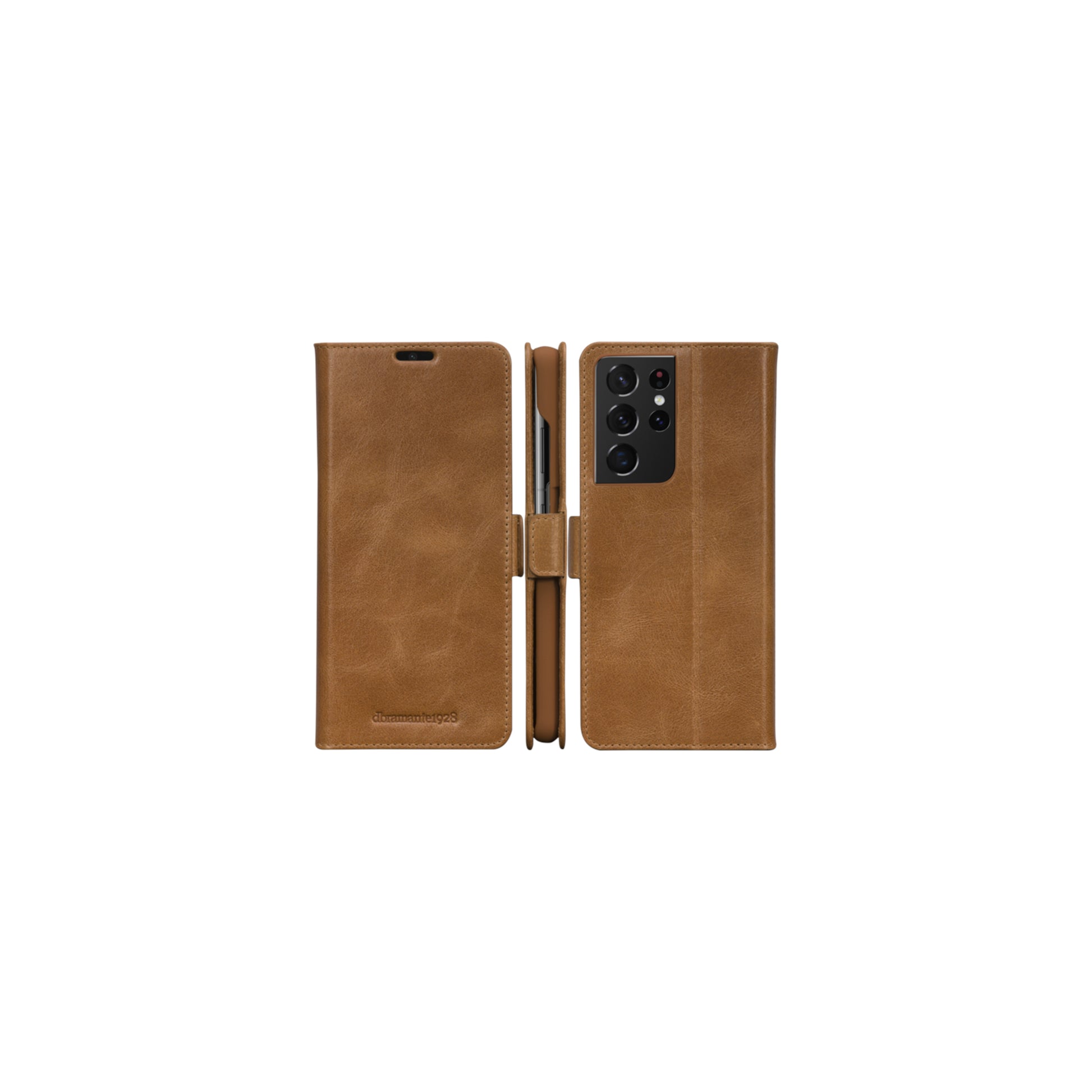dbramante1928 Copenhagen Slim – Wallethülle – für Samsung Galaxy S21 Ultra, 1 Kartenfach, Leder, Braun