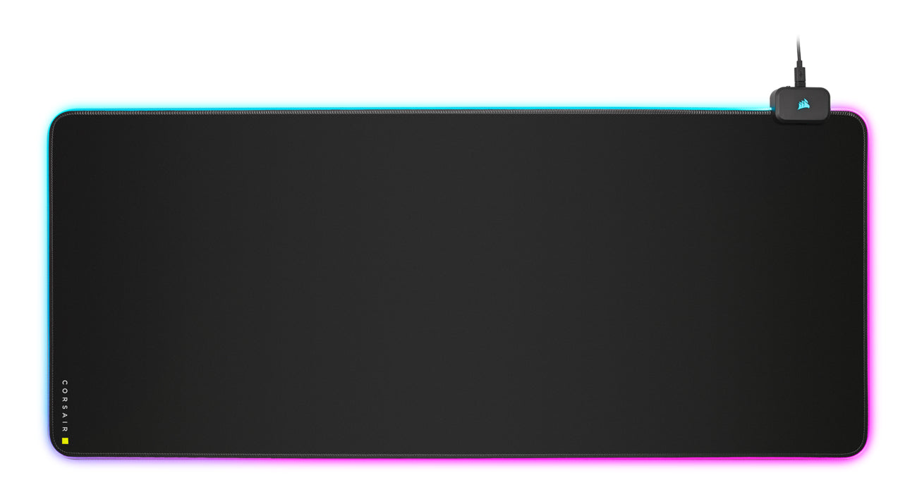Corsair MM700 RGB Extended Gaming-Mauspad – USB, RGB-Hintergrundbeleuchtung, Anti-Rutsch-Basis, Schwarz