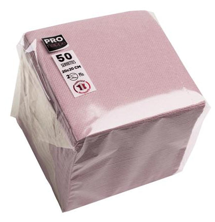 PRONAPPE PRO nappe Servietten altrosa – 20 × 20 cm, 2-lagig – 50 Stück