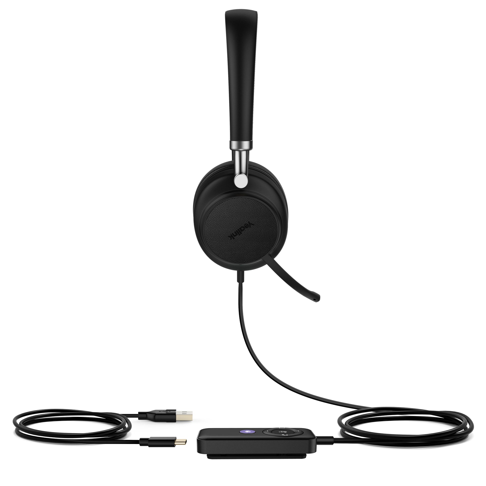 Yealink UH38 Dual UC – Duo Headset – USB-C, Busylight – Teams-kompatibel – Schwarz – bis 8 h