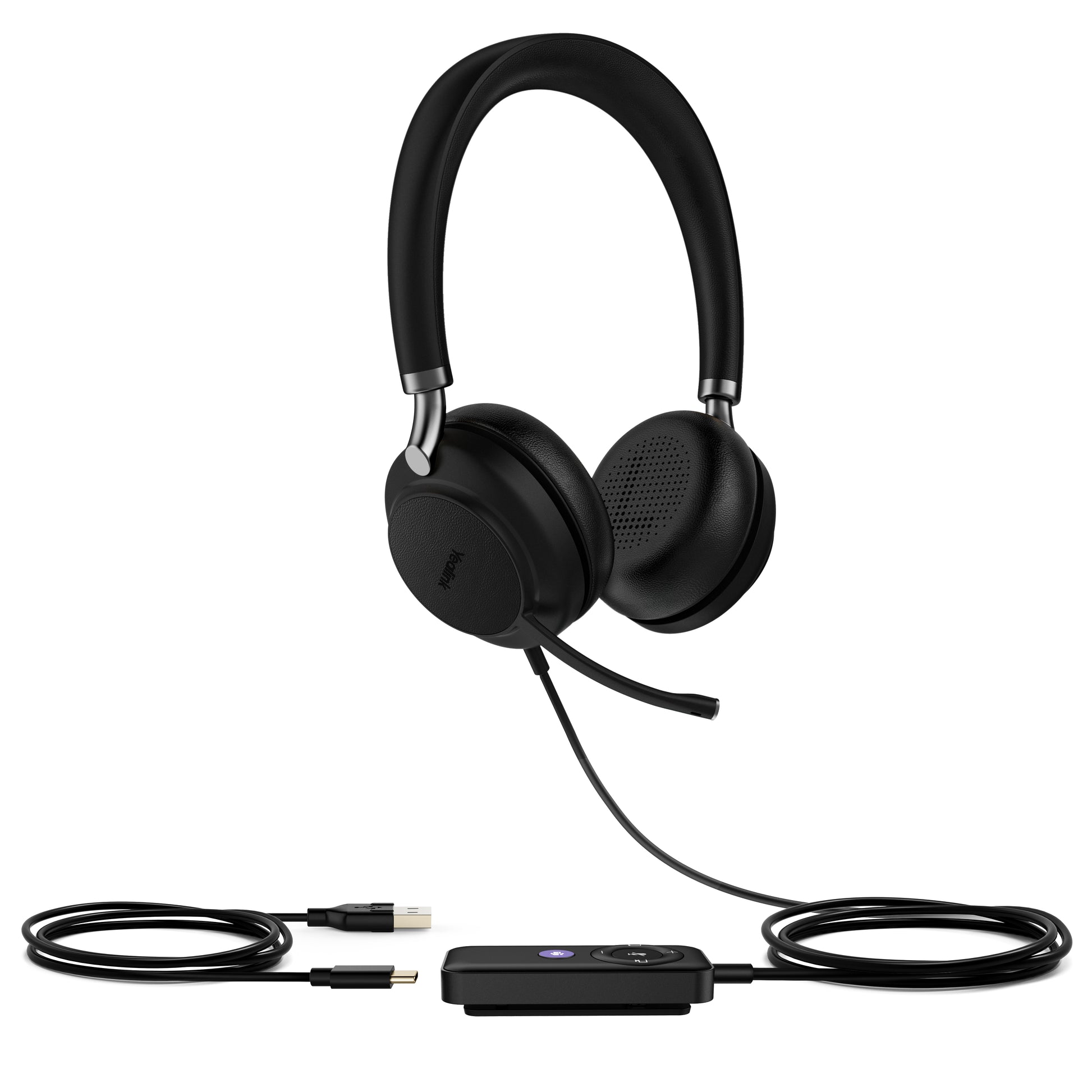 Yealink UH38 Dual UC – Duo Headset – USB‑A, Noise-Cancelling Mikrofon – Schwarz, Teams-kompatibel