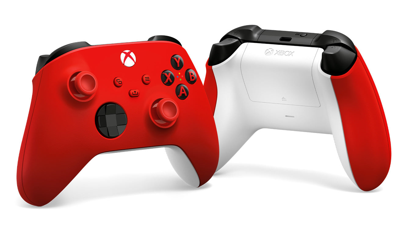 Microsoft Xbox Wireless Controller – für Android, PC, Xbox One, u. a., Bluetooth, rot/weiss