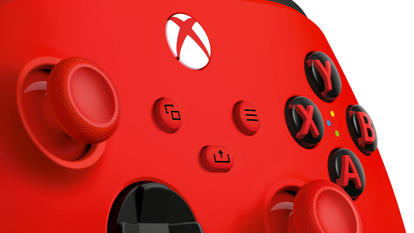 Microsoft Xbox Wireless Controller – für Android, PC, Xbox One, u. a., Bluetooth, rot/weiss