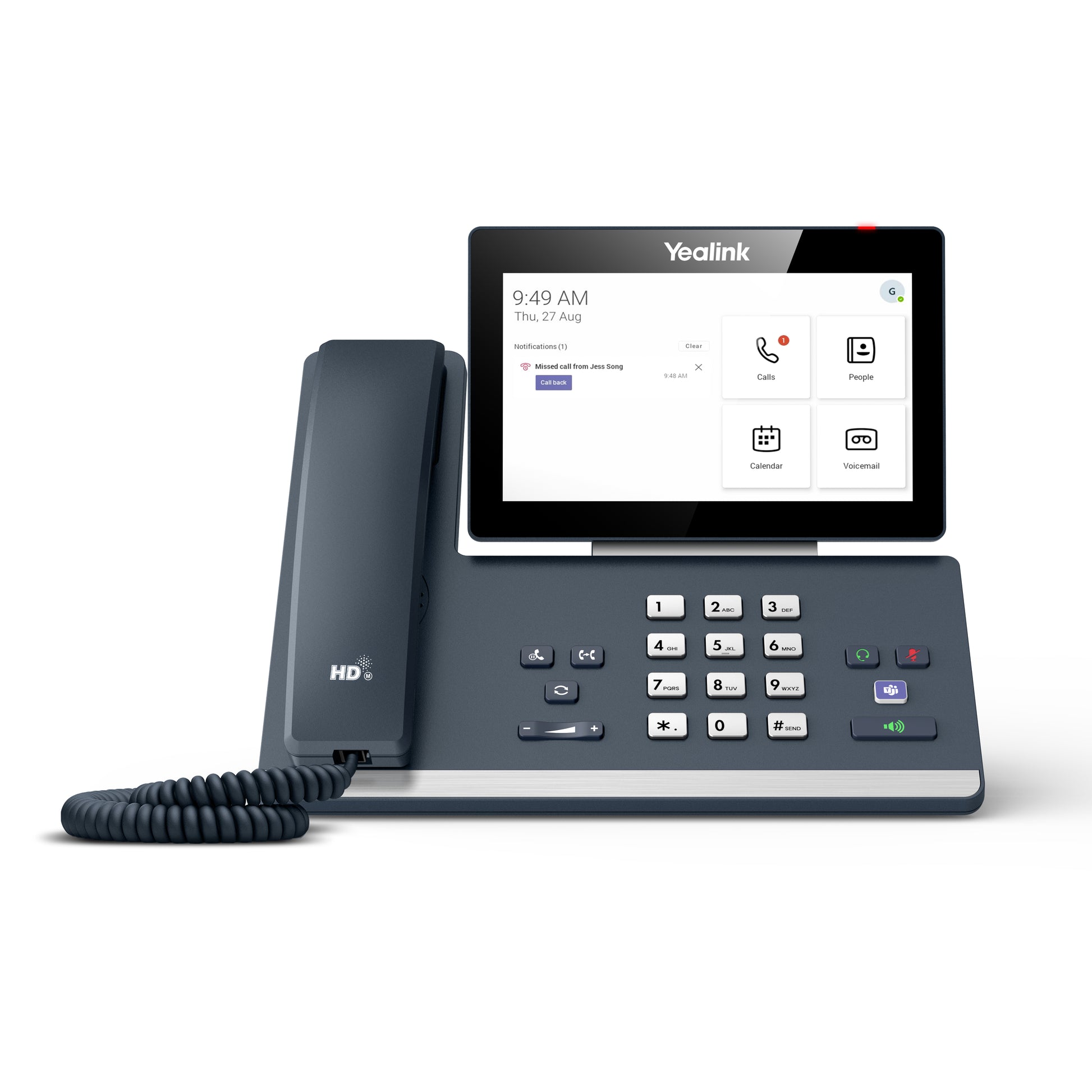 Yealink MP58 – WLAN-Telefon (Handgerät), für Microsoft Teams, Grau