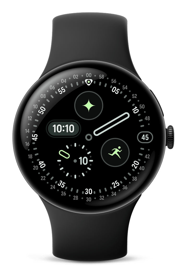 Google Pixel Watch 4 – Smartwatch – 45 mm, 1,77", GPS, NFC, AMOLED, Gorilla Glass 5, 5 ATM, Schwarz