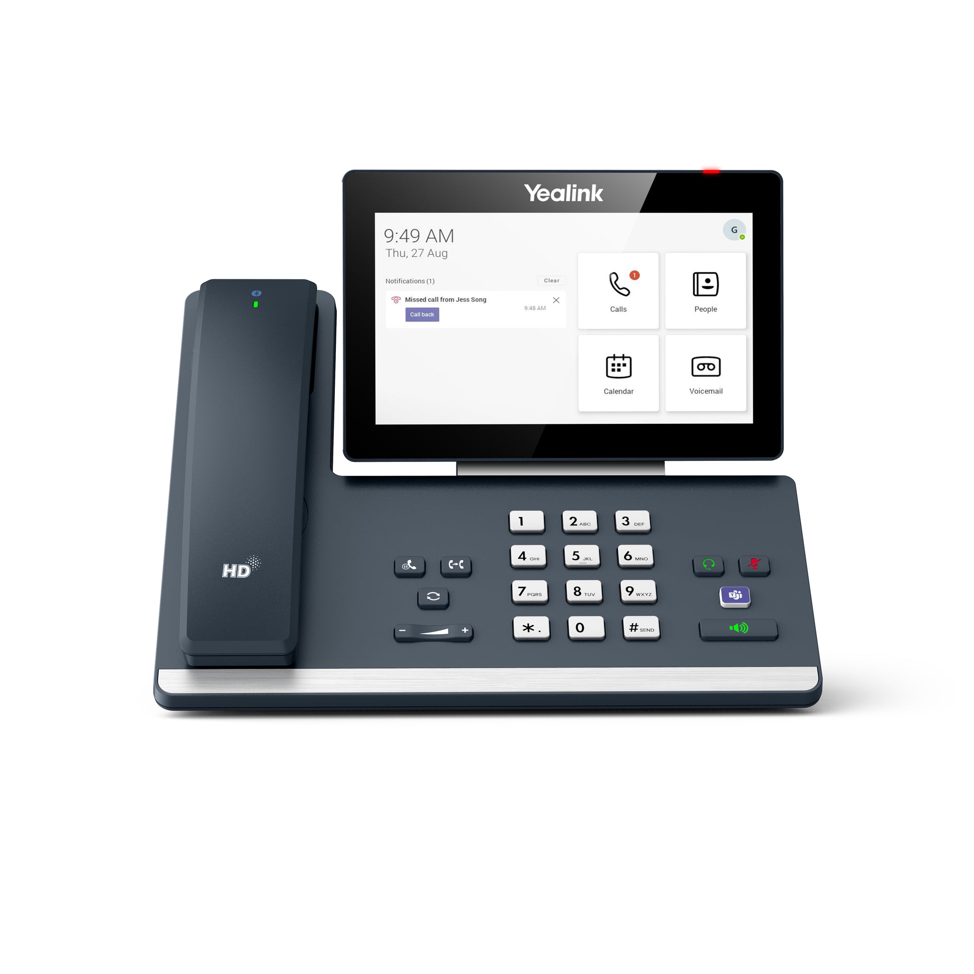 Yealink MP58-WH – IP-Telefon, 7" Touch, WLAN/BT, Gigabit, PoE, für Microsoft Teams, grau