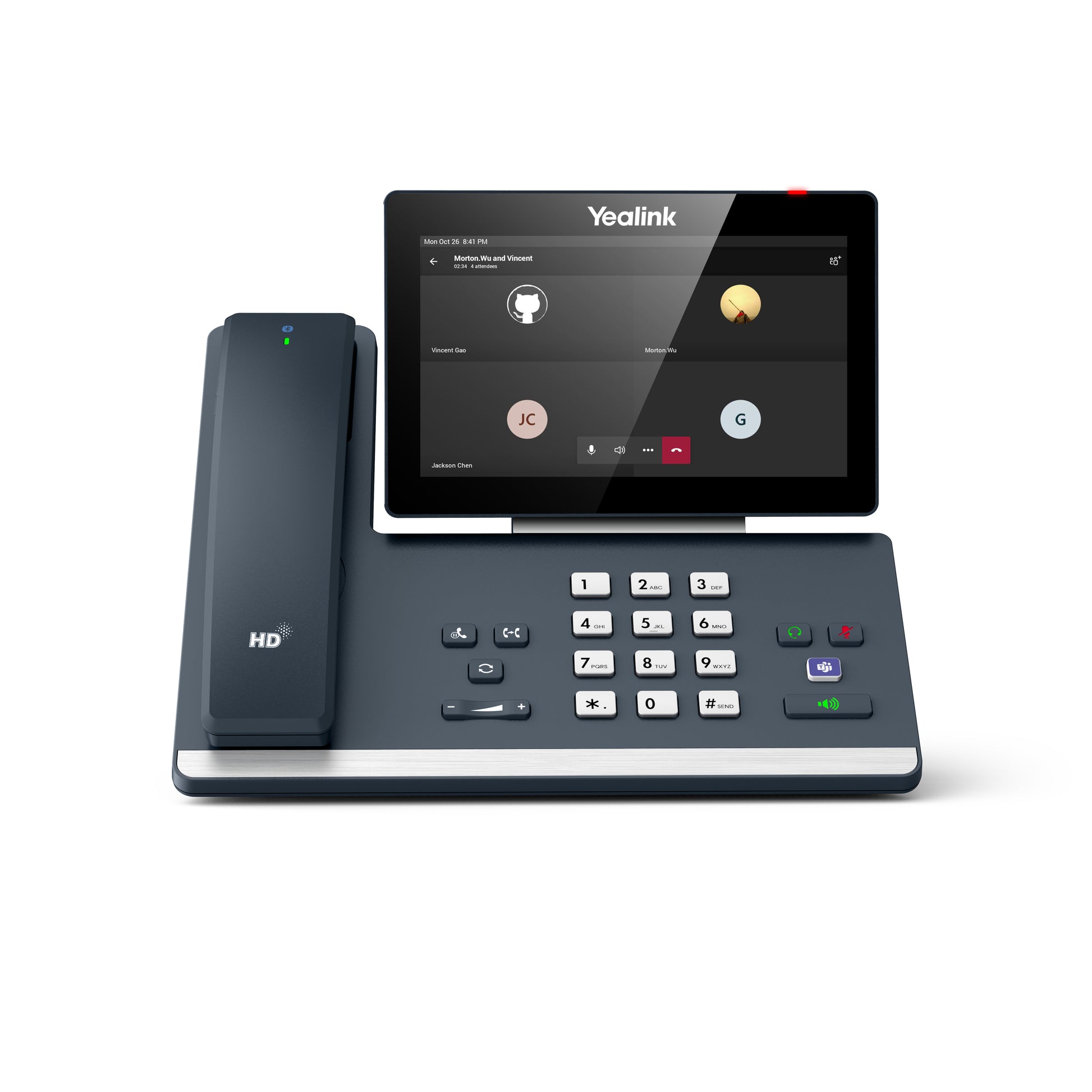 Yealink MP58 WH – IP-Telefon, 7" Touch, WLAN/BT, Gigabit, PoE, für Microsoft Teams, grau