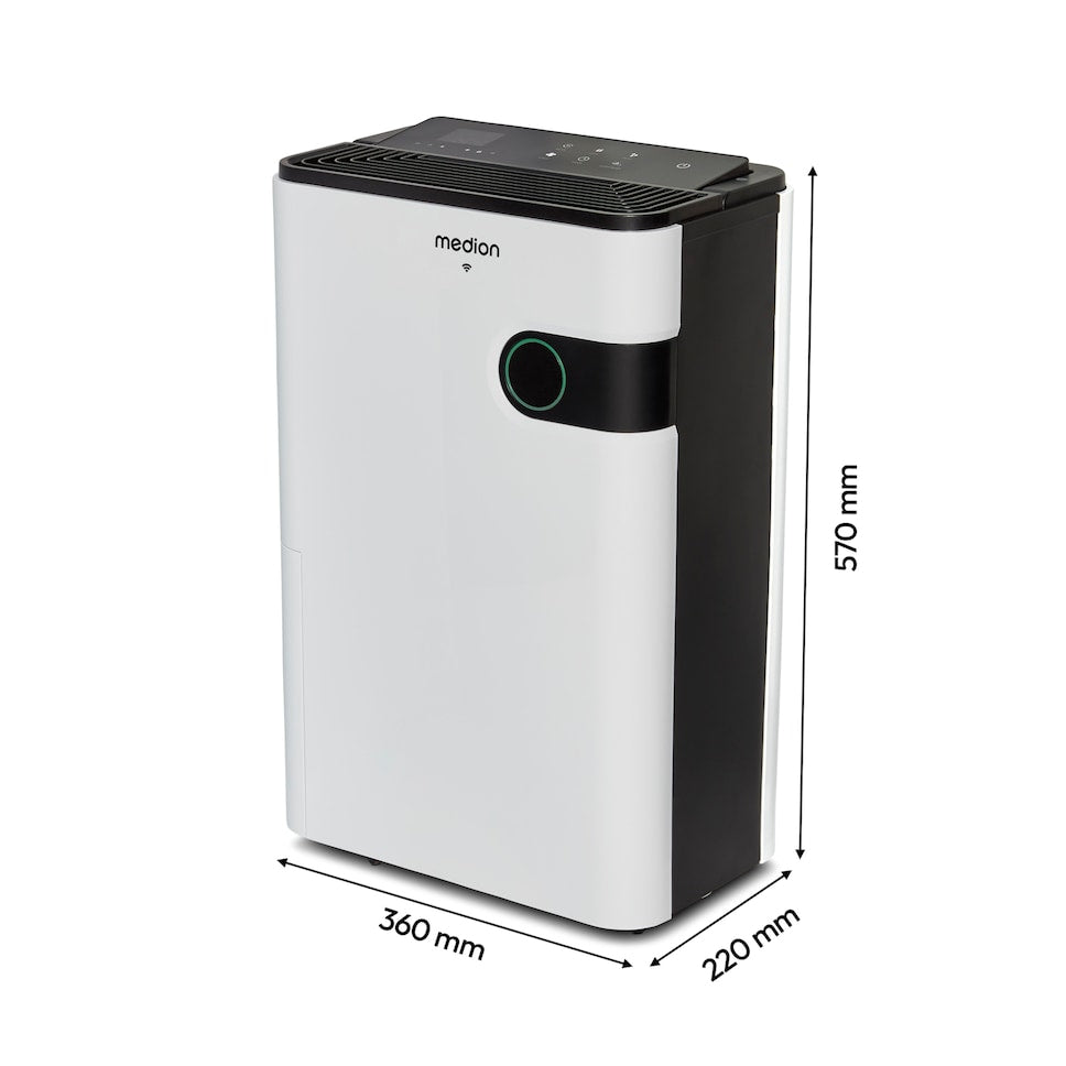 Medion DH30S Luftentfeuchter – 24 l/24 h, bis 40 m², Tank 5 l, App-Steuerung, schwarz