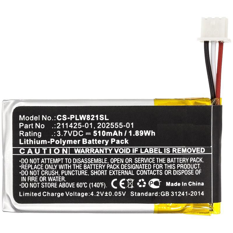 CoreParts Akku – für Poly Savi 8210/Savi W8210 – Li-Ion, 510 mAh, 3,7 V – schwarz