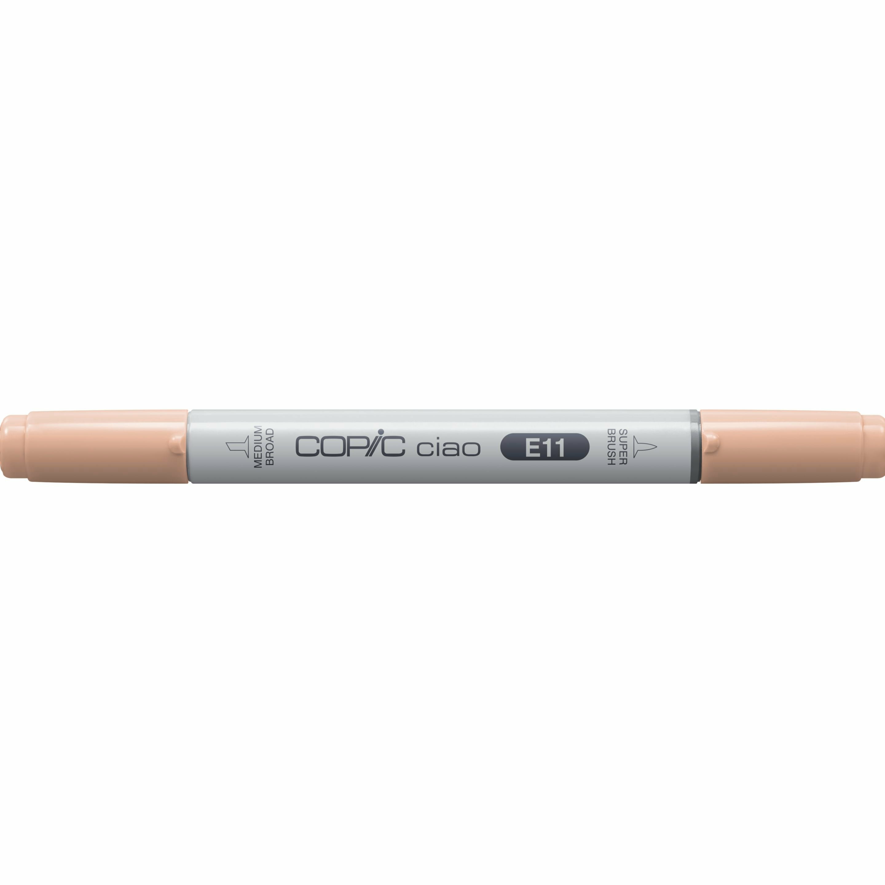 Copic Ciao Pinselstift, Doppelspitze – Pinsel + Keilspitze, acrylbasierte Tinte, Gerstenbeige