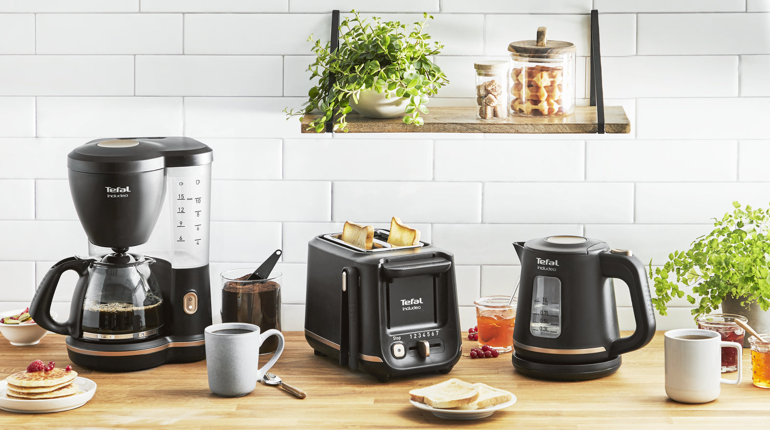 Tefal Toaster Includeo TT533811 – 2 Scheiben, 7 Bräunungsstufen, 850 W – schwarz