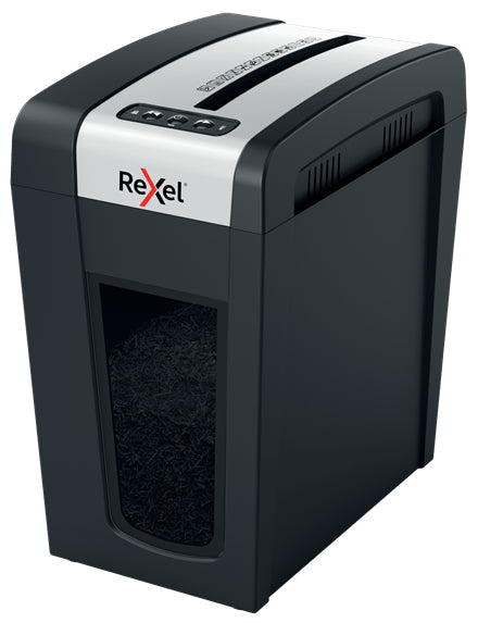 Rexel Secure MC6-SL Slimline – Aktenvernichter, DIN P-5, Mikroschnitt 2 × 15 mm, 6 Blatt, 18 l, A4