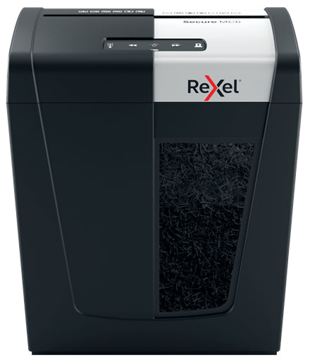 Rexel Secure MC6 – Aktenvernichter, DIN P-5, Mikroschnitt 2 × 15 mm, 6 Blatt, 18 l, A4