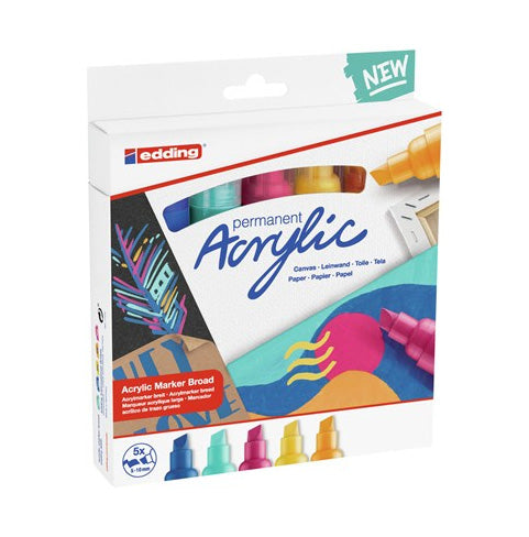 Edding Permanent Marker – sortiert, 5er Pack