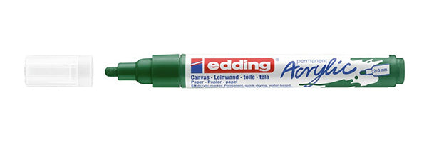 Edding Permanentmarker für Leinwand, Holz und Karton – Moosgrün