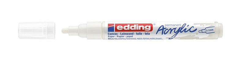 Edding Acrylmarker – Verkehrsweiss, 1er