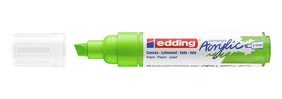 Edding 5000 Acrylmarker – Keilspitze 5–10 mm – Gelbgrün – für Canvas und Holz