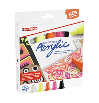 Edding Acrylmarker für Permanentmarker – sortiert, neon