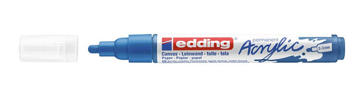 Edding Acrylmarker – Enzianblau, 1er