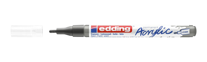 Edding Permanentmarker für Acrylbilder, Leinwand und Holz – Anthrazit