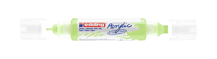 Edding 5400 – Acrylmarker – Rundspitze, 2–3 mm/5–10 mm, Grün (Pastell), 1 Stück