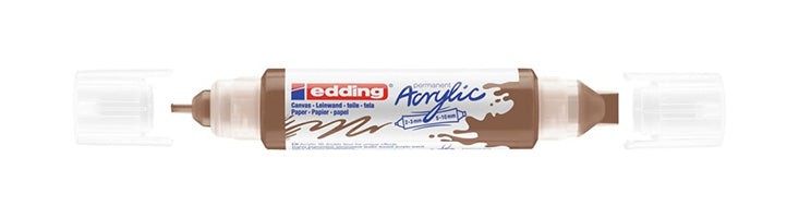 Edding 5400 Acrylmarker 3D Double Liner – Haselnuss – für Leinwand, Holz