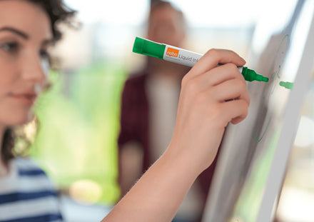 Nobo Whiteboard-Marker – Pinselspitze 3 mm, sortiert, 10 Stk., trocken abwischbar – für Emaille