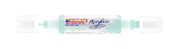 Edding 5400 – Acrylmarker – Fein/Extradick, 2–10 mm, Pastellblau, 1 Stück, wasserfest